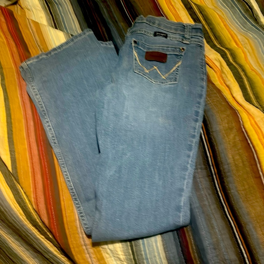 Used girls adjustable waist wrangler jeans
